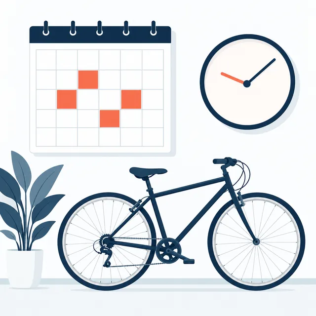 Ilustración de un calendario con días marcados y un reloj para acordar visitas y horarios